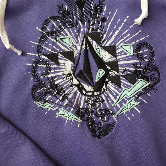 Purple Volcom Zip Up Sweater - Picture 3 of 6